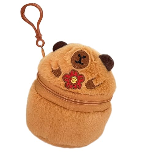 Schöne Capybara Münzgrundstück Kopfhörer Speichertasche Wechsel Geldbörse Anhänger Cartoon Tiermünze Beutel Plüsch Kopfhörer Hülle Hülle Lovely Capybara Anhänger Plüschwechsel von THINCAN