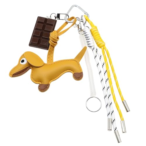 Schöner Schokoladenschlüsselring PU Keychain Kreative Auto Kettenkette Wurst Hund Schlüsselringe Hängende Ornamente Tasche Charme Für Frau von THINCAN