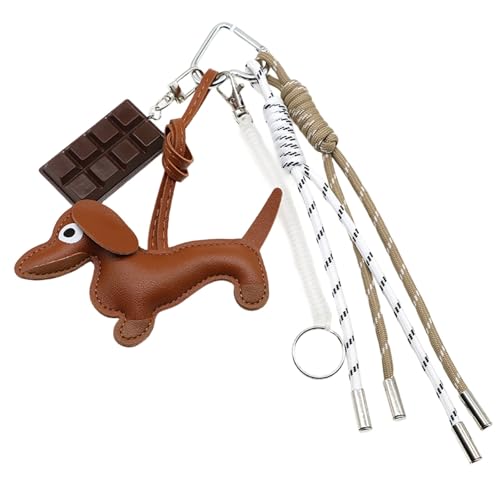 Schöner Schokoladenschlüsselring PU Keychain Kreative Auto Kettenkette Wurst Hund Schlüsselringe Hängende Ornamente Tasche Charme Für Frau von THINCAN