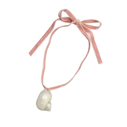 Sea Theme Perlen Halskette Naturalschale Anhänger Heckketten Leichter Bequemer Nackenschmuck Für Tägliche Verschleiß Naturalschale Glasschmuck von THINCAN