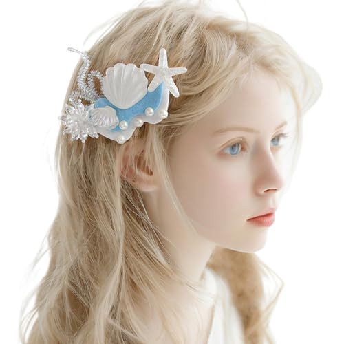 Seesternhaarclip Strandstil Für Mädchen Klare Sternenfische Form Haare Barrettes Pferdeschwanz Haar Barrettes Für Teenager Mädchen von THINCAN