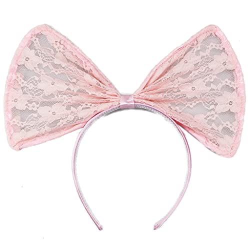 Spitzenschuhe Stirnbänder Elegante Große Bögen Haar Hoops Süßes Mesh Spitzenohren Haarband Kopfbedeckung Für Spezielle Bühnenshow Spitzenschuhe Stirnbänder Elegante Große Bögen Haar Hoops Süßes Mesh Spitzenohren Haarband Kopfbedeckung Für Spezielle Bühnenshow von THINCAN