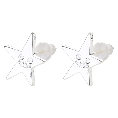 Stern Studs Ohrringe Lächelnder Gesichtsohrstifte Zahnreihe Ohrringe Ohrschnallen Legierungsmaterial Party Ohrschmuck Für Dating von THINCAN
