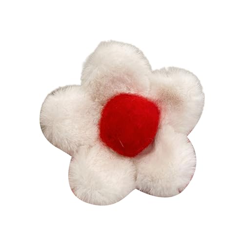 Stilvolle Lockige Haarklauenklammern Modische Haarzubehör Haar Fangen Plüsch Blumenhaargriffe Für Frauen Und Mädchen von THINCAN