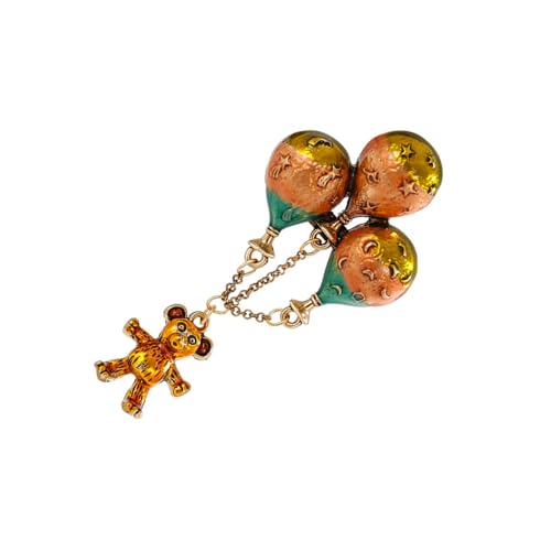 THINCAN Stilvoller Ballonbärenbärbrosche Pin Mode Ballon Bären Quasten Broschen Stecknadel Perfekt Für Pullover Und Schals von THINCAN