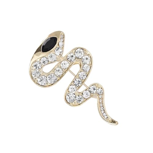 THINCAN Strasssteine ​​verkrustete Eyed Snake Brosche Einzigartige Reversnadel Für Männer Und Frauen Die Unverwechselbarer Schmuck Lieben von THINCAN
