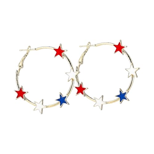 Stylish Star Ohr Hoops Bequemer Legierungsschmuck Für Sensible Haut Tragbare Partyschmuckzubehör von THINCAN