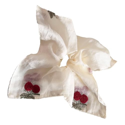 Süße Stickerei Haar Krawatte Elastische Scrunchie Dehnbares Haarband Multi Use Ponytailhalter Armband Für Frauen Mädchen Haarkrawatte von THINCAN