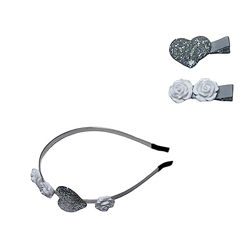 Süßer Haarband Anti Schlupfhaar Barrettes Für Kinder Punk Pailletten Sternform Haarstifte Und Elastisches Haarband von THINCAN