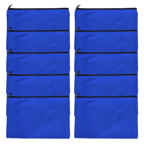 THINCAN 10 PCs Schülerstifte Fall Multifunktionaler Stiftbeutel Canvas Cosmetic Beutel Schule Artikel Organisatoren Canvas Einfache Box Schullieferungen von THINCAN