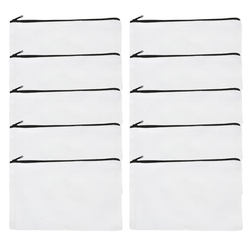 THINCAN 10 PCs Schülerstifte Fall Multifunktionaler Stiftbeutel Canvas Cosmetic Beutel Schule Artikel Organisatoren Canvas Einfache Box Schullieferungen von THINCAN
