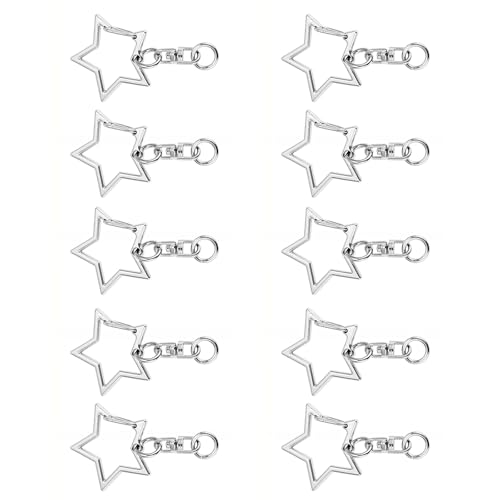 THINCAN 10pcs Elegante Sternschlüsselketten Mit Abbildung 8 Metallschlüsselkäse Stilvolle Schlüsselringe Die Für Jugendliche Erwachsene Geeignet Sind Anwesend von THINCAN