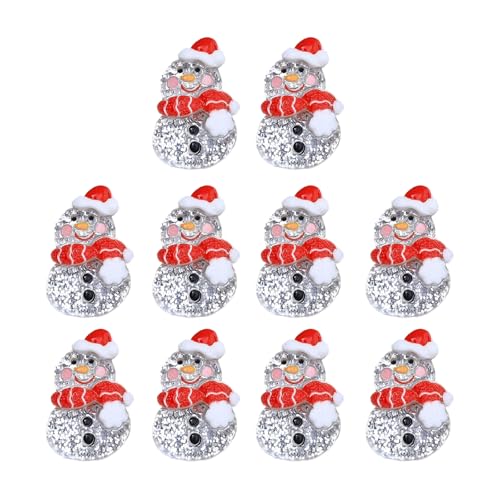 10pcs Sparkly Christmas Themeed Charm Stylish Cartoon Weihnachten Verzierungen Für Maßgeschneiderte Schmuckkreation von THINCAN