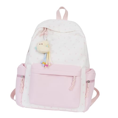 THINCAN Ästhetischer Rucksack Für Mädchen Schöne Rucksack Große Kapazität Freizeitpacks Travel School Tasche Star Print School Tasche Freizeitbettzäcke Einfacher von THINCAN