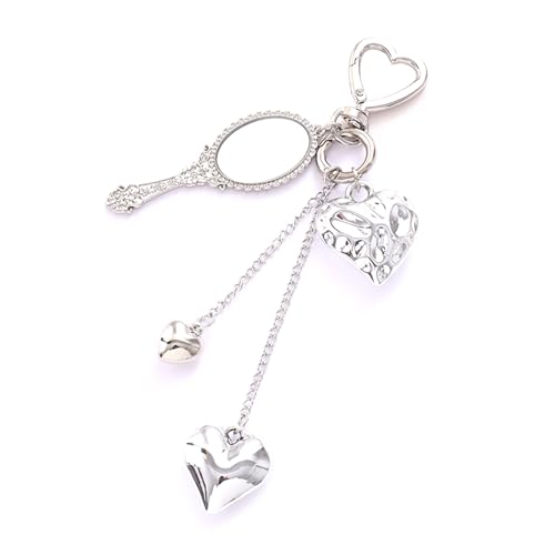 THINCAN Ästhetischer Schlüsselbund Charme Herz Bögen Bag Charm Anhänger Süßes Herz Schöpfer Schlüsselanhänger Zauberhänge Ornament Für Frauenbeutel Reizzubehör Accessoires von THINCAN