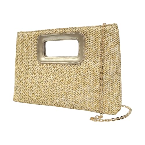 THINCAN Abend Handtasche Summers Strand Schulter Crossbody Tasche Top Clutches Handtaschen Strohkupplungen Geldbörse Für Frauen Top Handtaschen Für Frauen von THINCAN