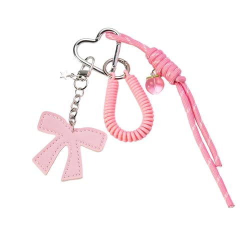 THINCAN BOWS Keyring Kreative Autoschlüsselkette Geflochtenes Seil Keychain Mode Herzschlüsselung Bag Anhänger Ornamente Tasche Zauber Geflochten von THINCAN