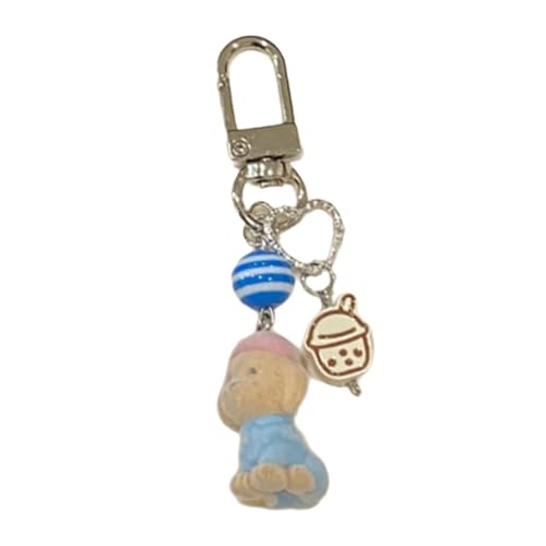 THINCAN Bequeme Weiche Touch Flocking Enten/Katze/Koala/Hundetastie Ringe Miniatur Anhänger Anhänger Schlüsselbund Stylish Bag Accessoire Entzückende Schlüsseldekoration von THINCAN