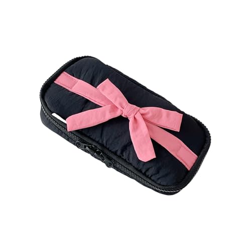 THINCAN Big Bowknot Stiftbeutel Große Kapazität Bleistiftkoffer Tragbarer Veranstalter Travel Make Up Speichertasche Für Büroschule Trendy Bonbon Colored Organizer von THINCAN
