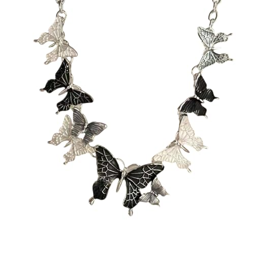 THINCAN Butterfly Anhänger Halskette Zarte Halskette Datum Halshalsschmuck Legierung Textur Perfekt Für Festival Und Modenshows Verstellbarer Schmetterlings Colarbone Kette von THINCAN