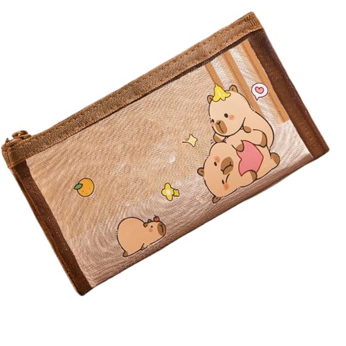 THINCAN Cartoon Animal Stifte Hülle Große Kapazität Box Stiftbeutel Schulsbedarf Für Schüler Geräumiger Lagerung Schöner Capybara Box Beutel von THINCAN