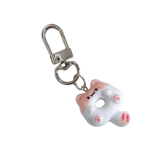 THINCAN Cartoon Katze Form Keychain Rucksack Anhänger Tierschlüsselkette Charme Telefon Ornament Stylish Keyring Schmuck von THINCAN