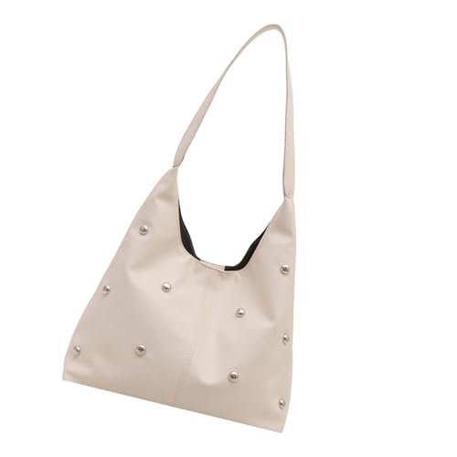 THINCAN Crescents Umhängetaschen Geldbörsen Frauen Punk Nieten Hoboes Bag Leder Clutches Tasche Toted Handtaschen Slouchy Toted Handtasche Achtselung Geldbörsen von THINCAN