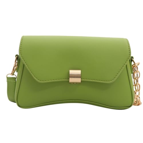 THINCAN Damen Stilvolle Umhängetasche Pendeltasche Unterarm PU Leder Crossbody Stylish Achselhilfe Mode Handtaschen Schulter Für Frauen Mode Achselhaut Kette Handtasche Crossbody von THINCAN