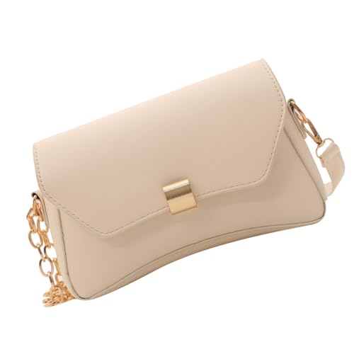 THINCAN Damen Stilvolle Umhängetasche Pendeltasche Unterarm PU Leder Crossbody Stylish Achselhilfe Mode Handtaschen Schulter Für Frauen Mode Achselhaut Kette Handtasche Crossbody von THINCAN