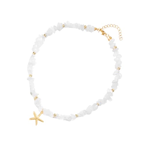 THINCAN Einzigartige Naturstein Halskette Inspirierter Schmuck Verstellbarer Kragenkette Für Freizeit Oder Festival Outfits Feminin Verstellbarer Zerkleinerter Mineralkette von THINCAN