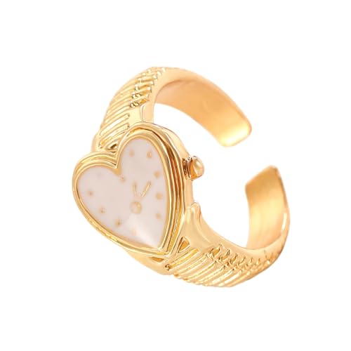 THINCAN Elegante Verstellbare Ringe Öffnen Herzform Geometrische Fingerringe Legierungstextur Für Verschiedene Anlässe Mode Geeignet von THINCAN