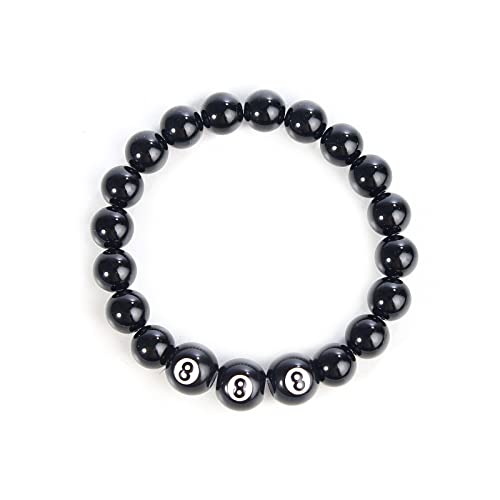 THINCAN Europäische Und Amerikanische Acryl Nummer 8 Volleyball Basketball Sportarmband Männer Imitation Perlen Armband von THINCAN