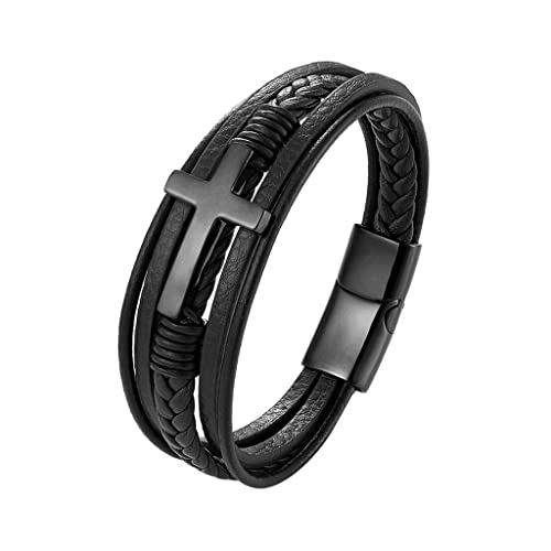 THINCAN European Edelstahlarmband Männer Für Kreuzarmbandschmuck Männerguss Retro Für Stahl Geflochten von THINCAN