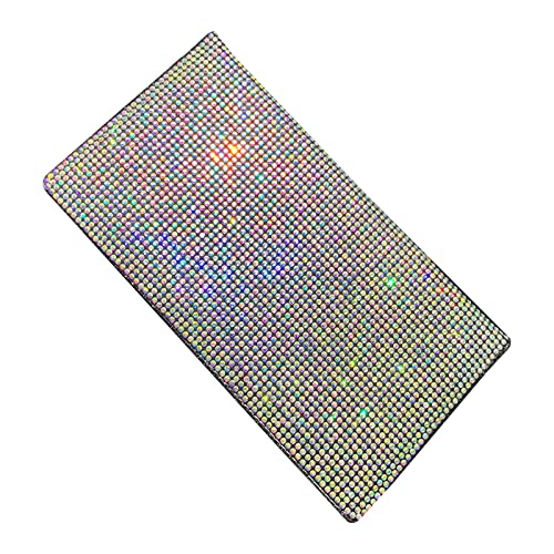 THINCAN Flashing Crystal Wallets Für Männer Und Frauen Fronttasche PU Lederkartenhalter Brieftasche Mit Fenster von THINCAN