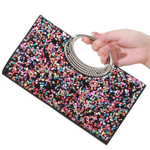 THINCAN Frauen Abendbeutel Trendy Banketttasche Clutches Geldbörse Kette Gurt Schulterkreuzkörper Strasshandtasche Für Hochzeit Frauen Abendketten Schulter Kreuzkörper Strasssteine Clutch Geldbörse von THINCAN