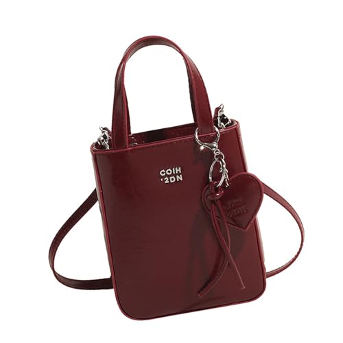 THINCAN Frauen Bag Trendy Umhängetasche Koreanische Stile Handtasche PU Leder Crossbody Top Kleine Quadratische Frauen Koreanische Stile Crossbody Top Handtasche Trendy Schulter von THINCAN