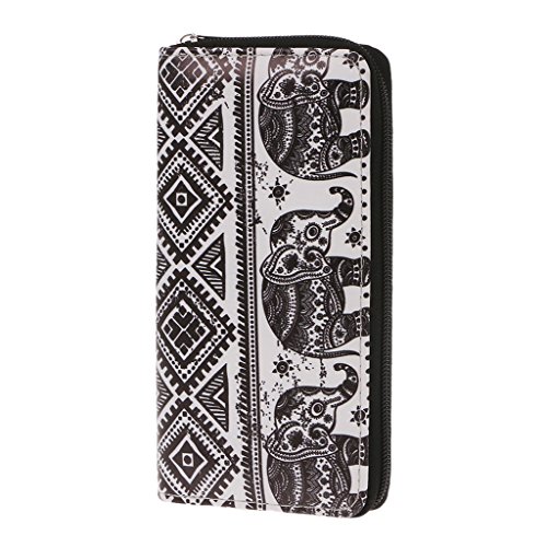 Frauen Clutch Long Wallet Credit Card Inhaber Lady Geldbeutel Handtasche Elefantentasche von THINCAN
