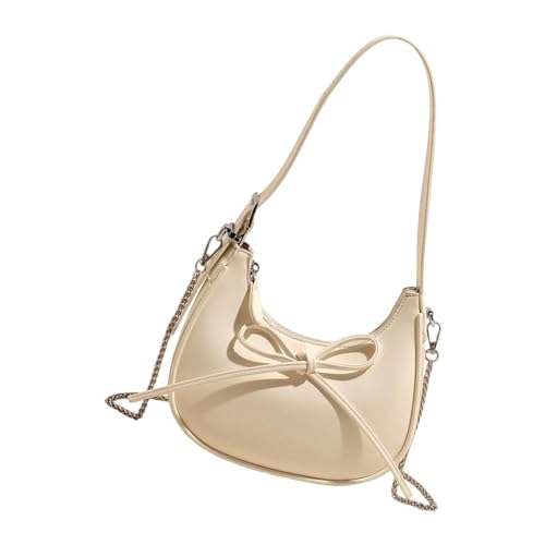 THINCAN Frauen Umhängetasche PU Leder Achselhöhle Süße Bögen Unterarm Geldbörse Pendeln Trendy Crossbod von THINCAN