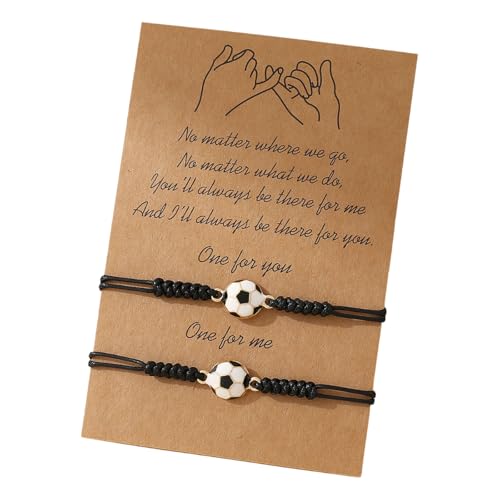 THINCAN Fußball Freundschaft Armbänder Für Männer Frauen Abschlussgeschenke Schwarzweiß Fußballschmuck Für Fußballliebhaber THINCAN Fußball Freundschaft Armbänder Für Männer Frauen Abschlussgeschenke Schwarzweiß Fußballschmuck Für Fußballliebhaber von THINCAN