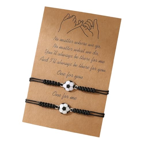 THINCAN Fußball Freundschaft Armbänder Für Männer Frauen Abschlussgeschenke Schwarzweiß Fußballschmuck Für Fußballliebhaber THINCAN Fußball Freundschaft Armbänder Für Männer Frauen Abschlussgeschenke Schwarzweiß Fußballschmuck Für Fußballliebhaber von THINCAN