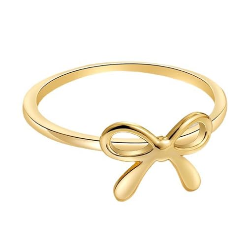 Gold Bowknot Ringe Mit Zarten Designs Die Bequem Für Den Täglichen Gebrauch Oder Eine Besondere Veranstaltung Für Paare Geeignet Sind von THINCAN