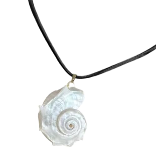 THINCAN Handgefertigte Schale/Conch Perlen Halskette Verstellbares Kabelbieger Heckkette Stilvoller Schmuck Leichter Komfort Kabel von THINCAN