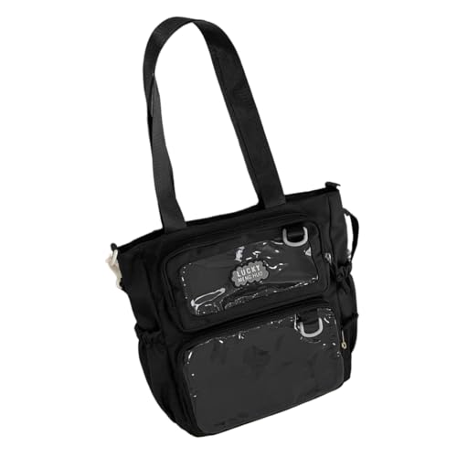 THINCAN Japanischer Student Clear Window Itabag Große Kapazität Crossbody Tasche Für Pin Display Ein Verstellbares Gurt Umhängetasche Akademie Modehandtasche von THINCAN