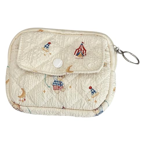 THINCAN Kleine Aufbewahrungstasche Blumenmünze Geldbörse Wechselbeutel Gesteppt Wechselnder Geldbeutel Münzbeutel Geld Mode Wallet Schöne Stülle Aufbewahrung Blumen Brieftasche Make Up von THINCAN