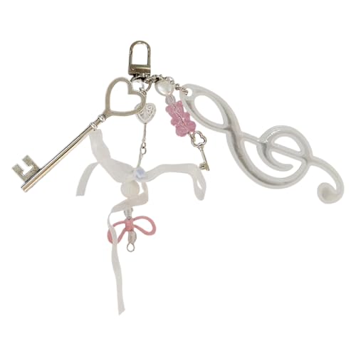 THINCAN Kreativer Bowknot Keychain Music Note Anhängerharztextur Für Musikliebhaber Und Cartoon Enthusiasten Anwesend von THINCAN