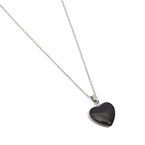 THINCAN Kristall Big Heart Anhänger Halskette Für Frauen Elegant Stein Schlüsselbein Kette Halskette Neujahr Geburtstag Schmuck Geschenk von THINCAN