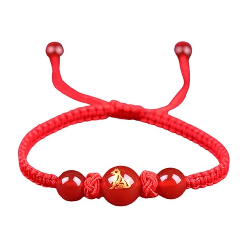THINCAN Luck Red String Armbänder Chinesisches Neujahrsarmband Charme Charme Einstellbarer Schnurschnur Schmuckseil Armband Für Party Daily Für Frauen von THINCAN