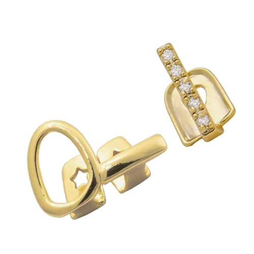 THINCAN Messing Elektroplated Edelstahl Körperschmuck 1 9 Cm Doppelton Langhantel Leichte Raffinierte Zähne Piercing Für Männer Frauen von THINCAN