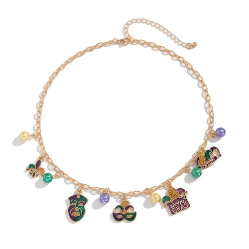 THINCAN Metallöl Tropfmaske Anhänger Halskette Verstellbare Ketten Halskette Frau Nackenschmuck Geeignet Für Party Und Daily Wear Music Festival Juwely THINCAN Metallöl Tropfmaske Anhänger Halskette Verstellbare Ketten Halskette Frau Nackenschmuck Geeignet Für Party Und Daily Wear Music Festival Juwely von THINCAN