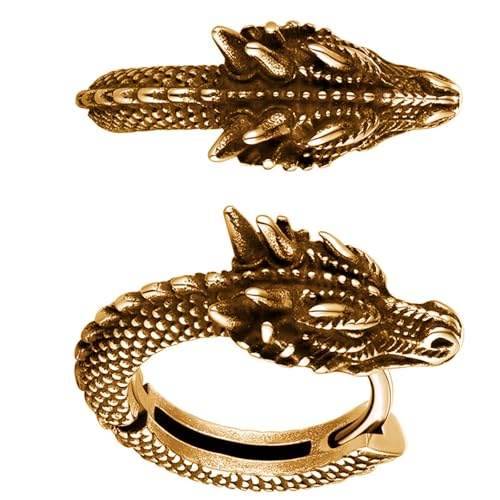 THINCAN Mode Dragon Hoop Ohrringe Streetwear Ohrschstene Edelstahl Ohrbekleidung Unisex Accessoire Für Hip Hop Partys THINCAN Mode Dragon Hoop Ohrringe Streetwear Ohrschstene Edelstahl Ohrbekleidung Unisex Accessoire Für Hip Hop Partys von THINCAN